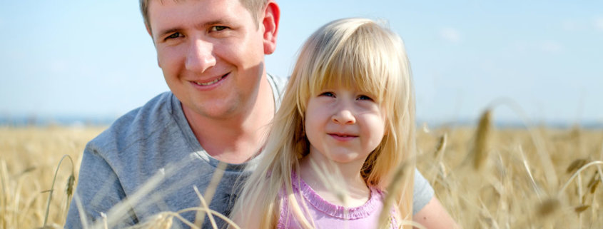 Father daughter farming