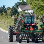 Farm equipment on the road